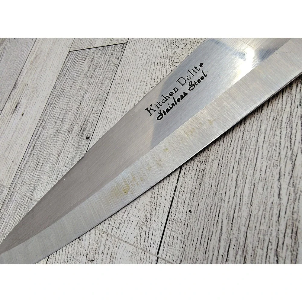 Vintage Japanese Kitchen Delite Chefs Knife Full Tang‎ 14